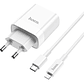 Cargador + Cable Usb C A Lightning Hoco C80A Plus  Cargar Rapida 3.0 18w  - Miniatura 1