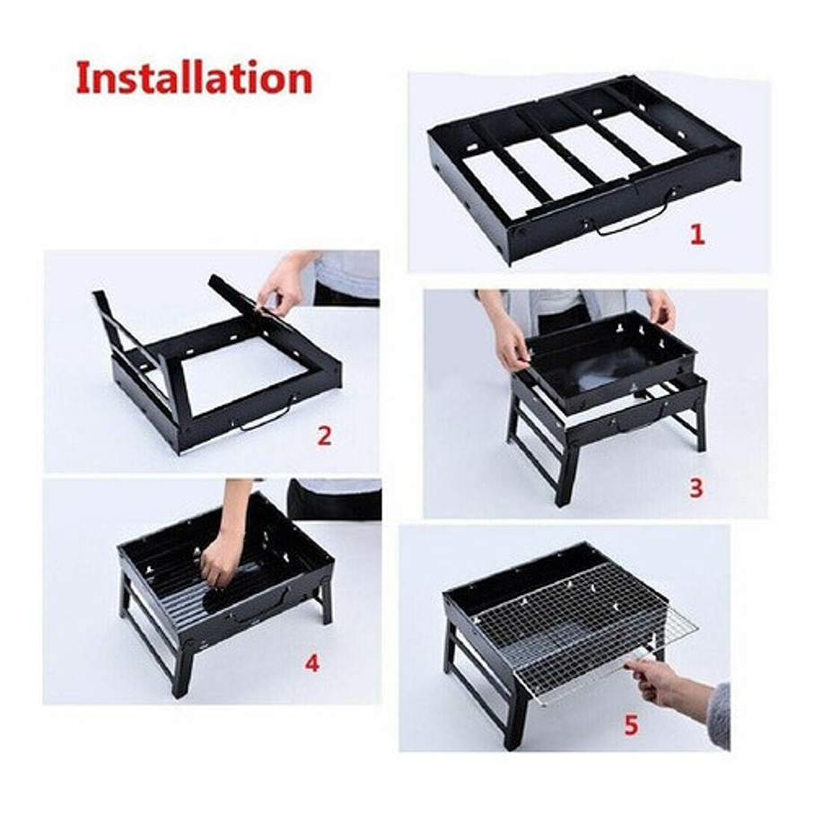 Mini Parrillera Plegable De Carbon Portatil Parrillera XL  3