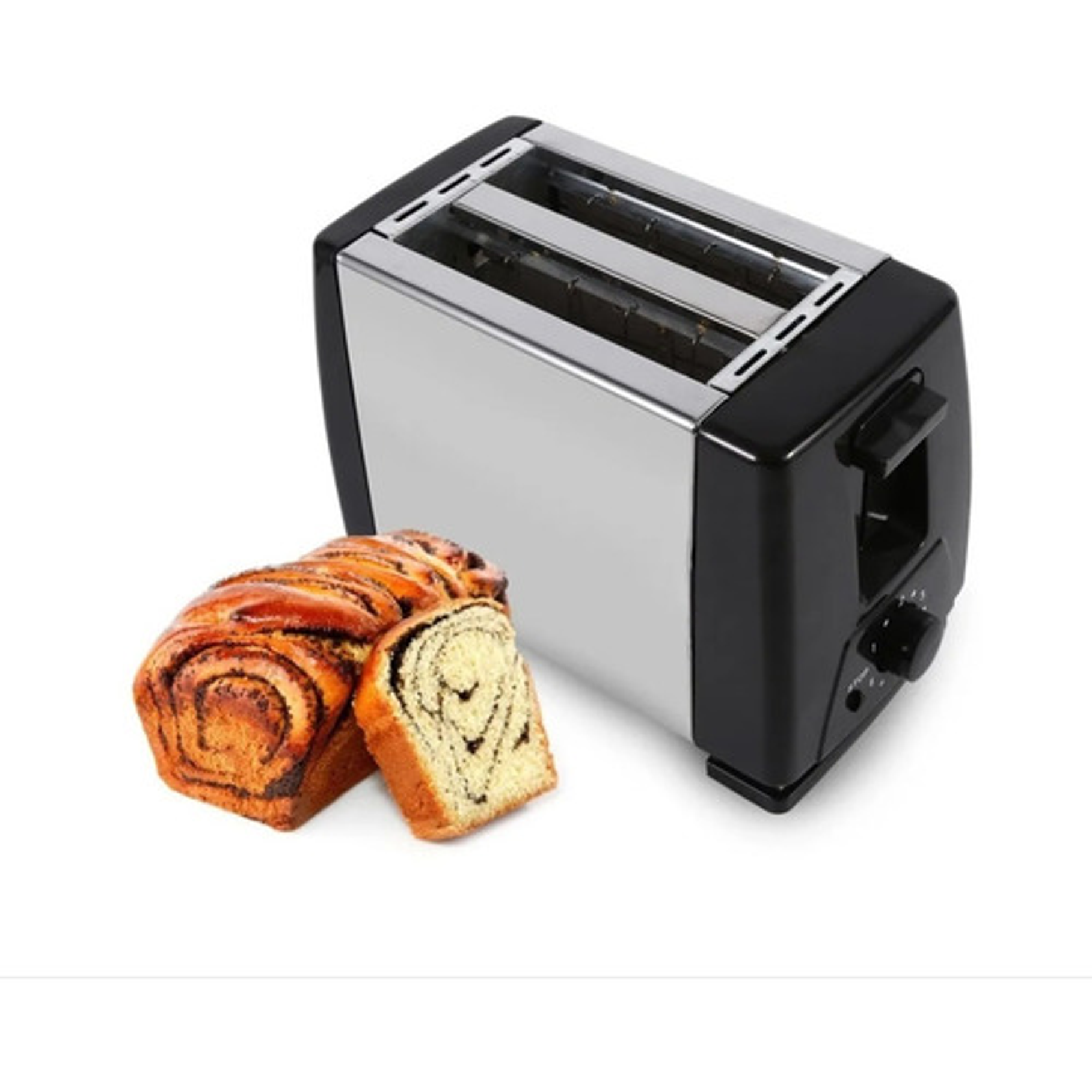 Tostador De Pan Eléctrico De Acero Inoxidable Dos Rebanadas  3