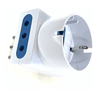 Adaptador Enchufe Europeo A Nacional Triple 1