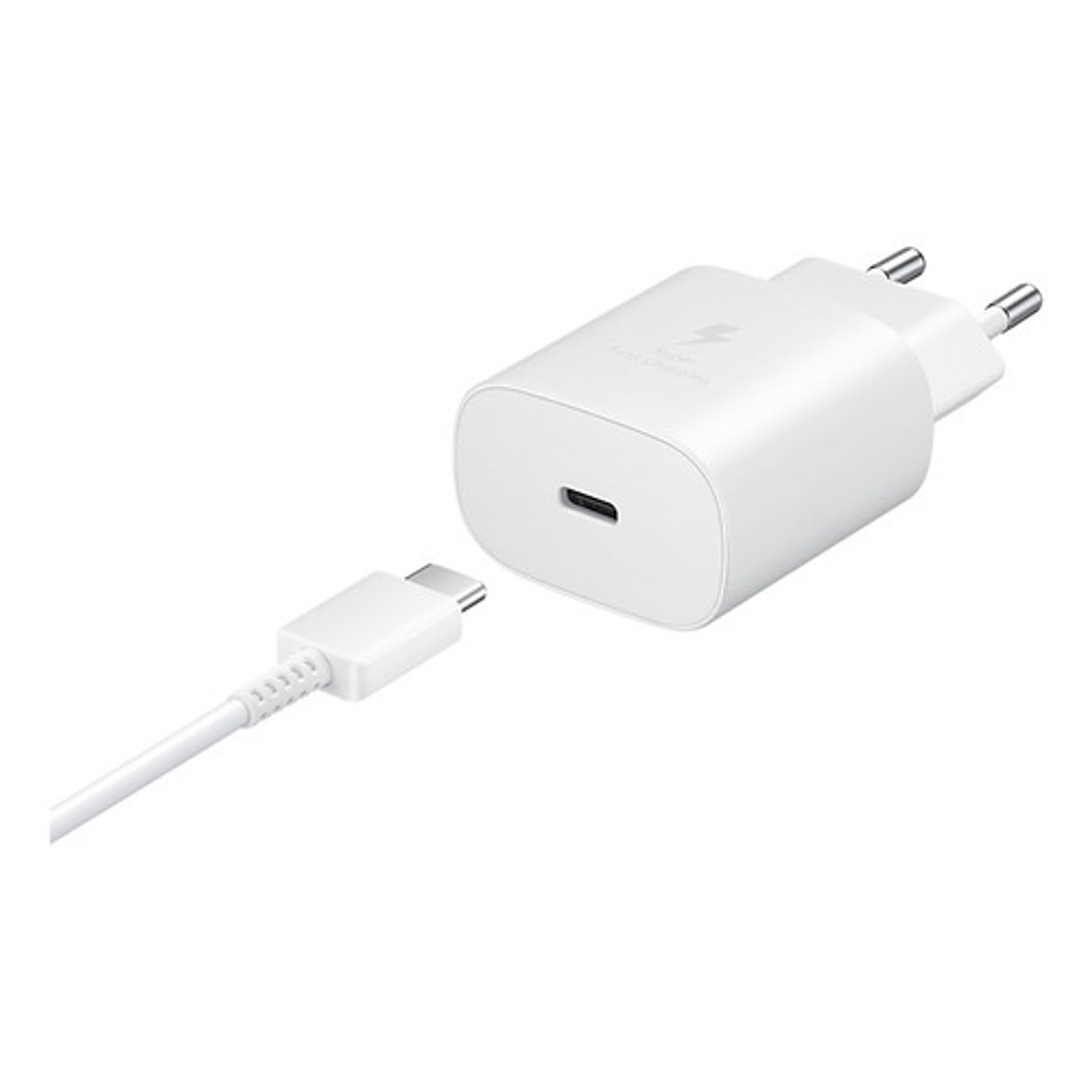 Cargador Samsung Usb C 25W  De Pared Carga Super Rápida Blanco  5