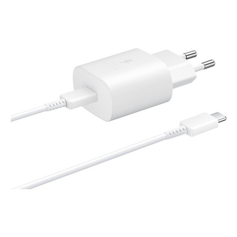 Cargador Samsung Usb C 25W  De Pared Carga Super Rápida Blanco  6