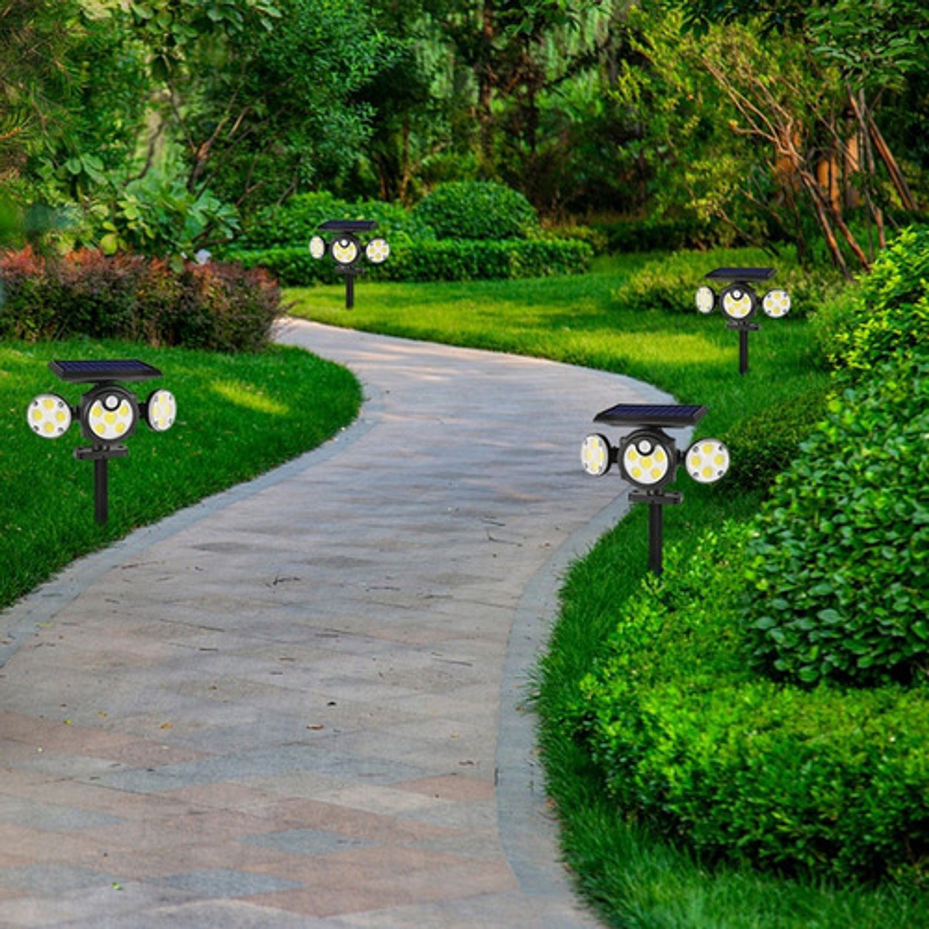 Lampara Solar 112 Led Recargable Ideal Para Adornar Jardines 2