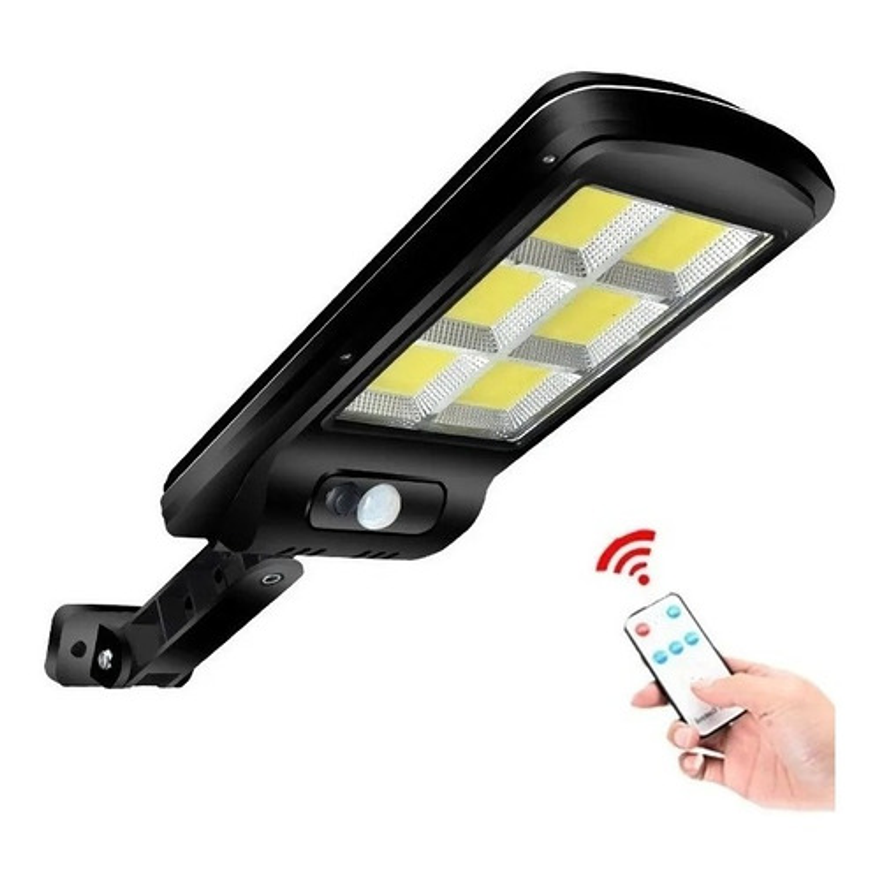 Mini Luminaria Led Solar Chip 48 Cob + Control Y Luz Fija 50w 1