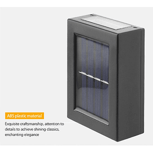 Pack 2 Lampara Solar de Pared Jardín Exterior 