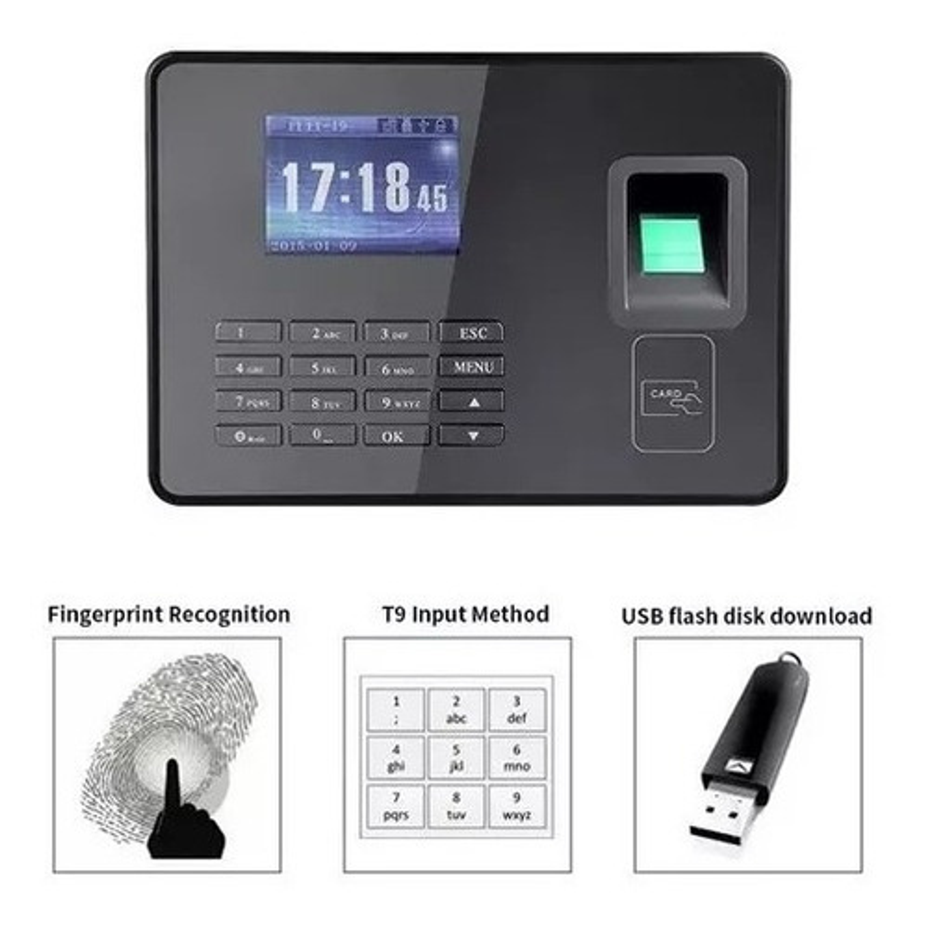 Máquina De Asistencia Personal De Trabajo Fingerprint 2
