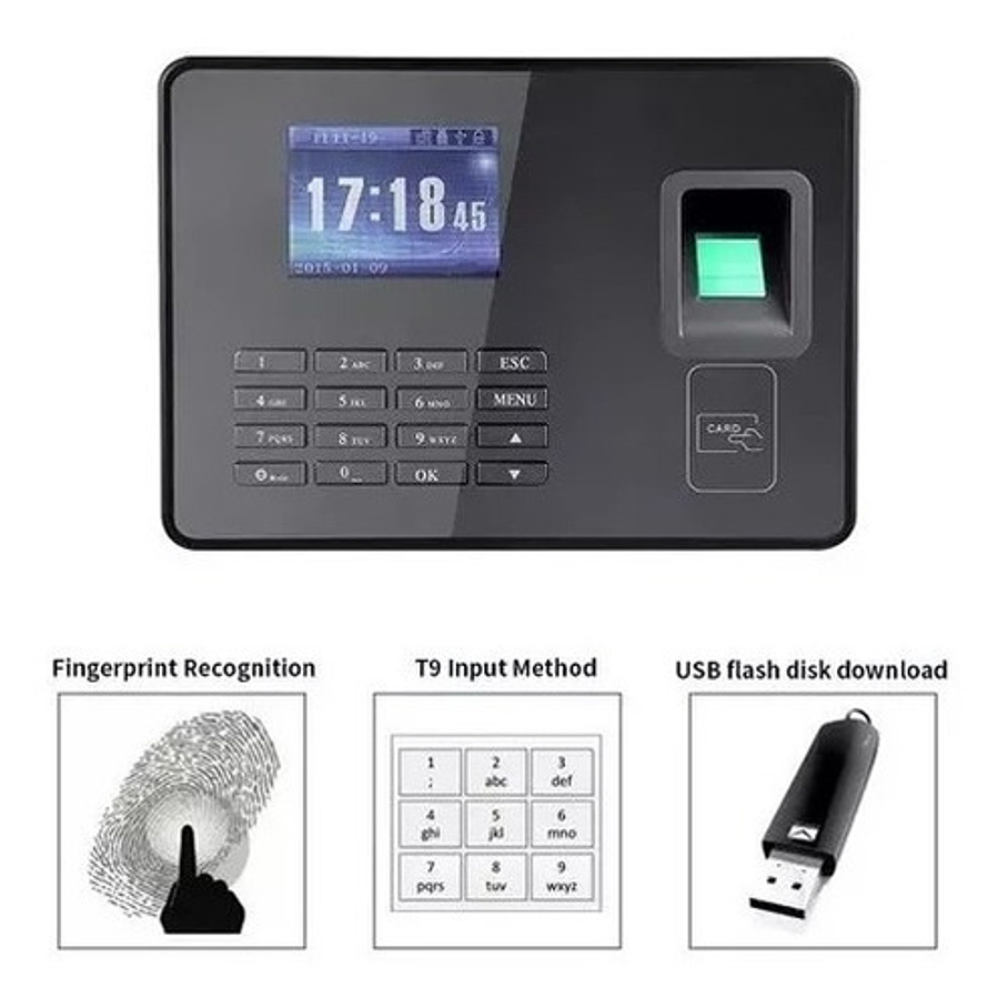 Máquina De Asistencia Personal De Trabajo Fingerprint 2