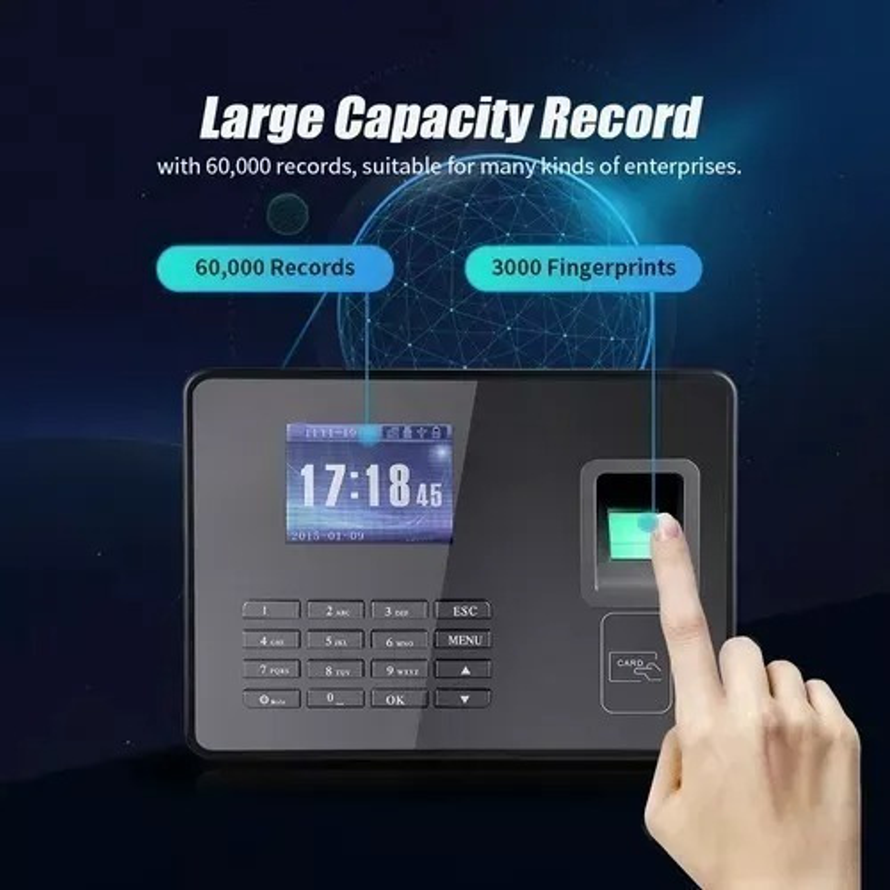 Máquina De Asistencia Personal De Trabajo Fingerprint 3