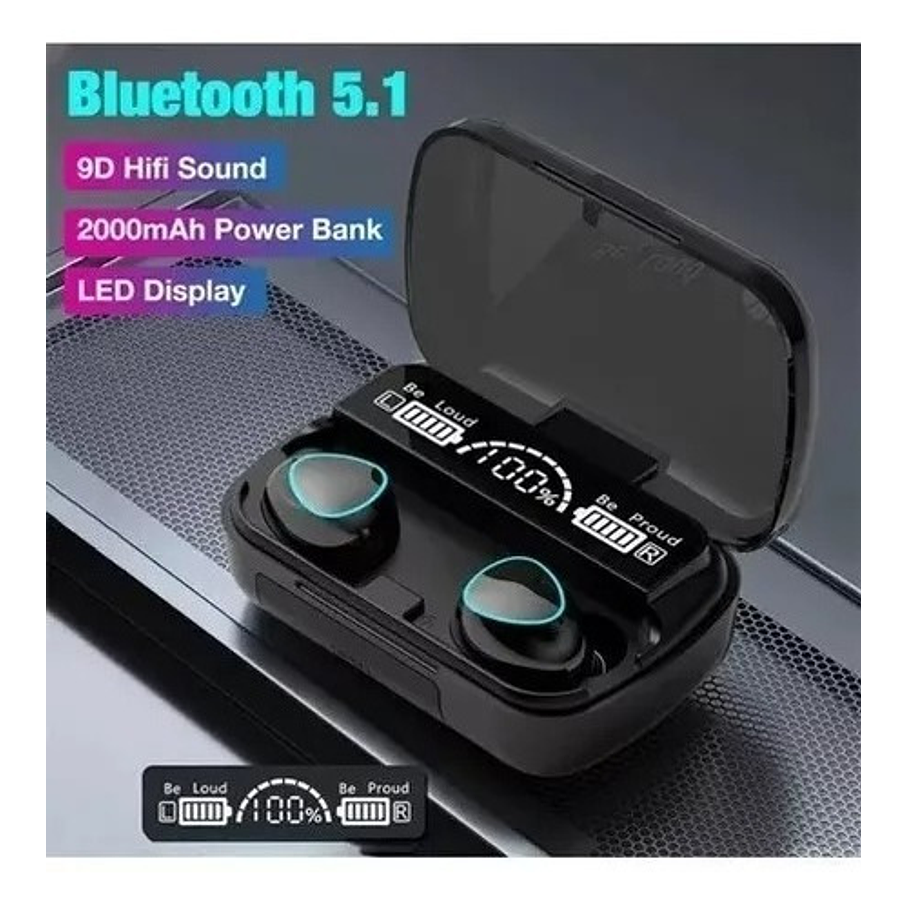 Audífonos Inalámbricos Bluetooth M10 Powerbank 2000 5