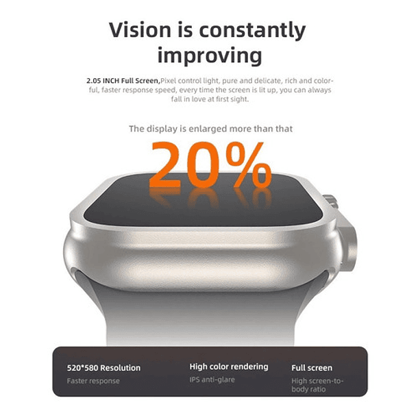 Reloj Smartwatch Serie 8 Ultra Llamada Juego Notificaciones Qs8  21