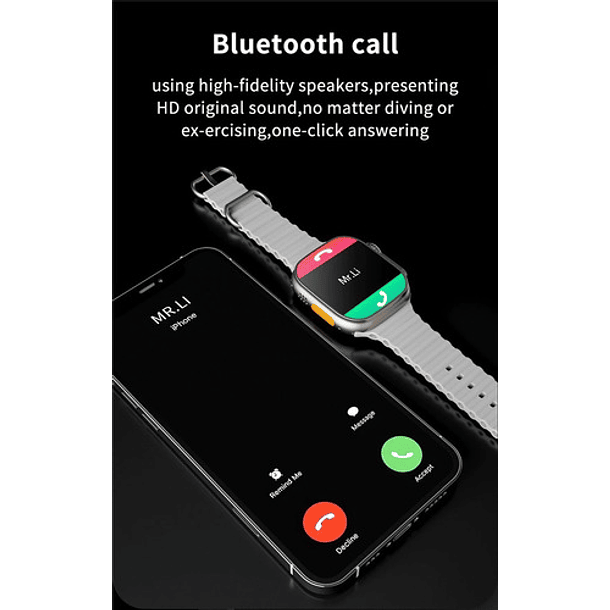 Reloj Smartwatch Serie 8 Ultra Llamada Juego Notificaciones Qs8  26