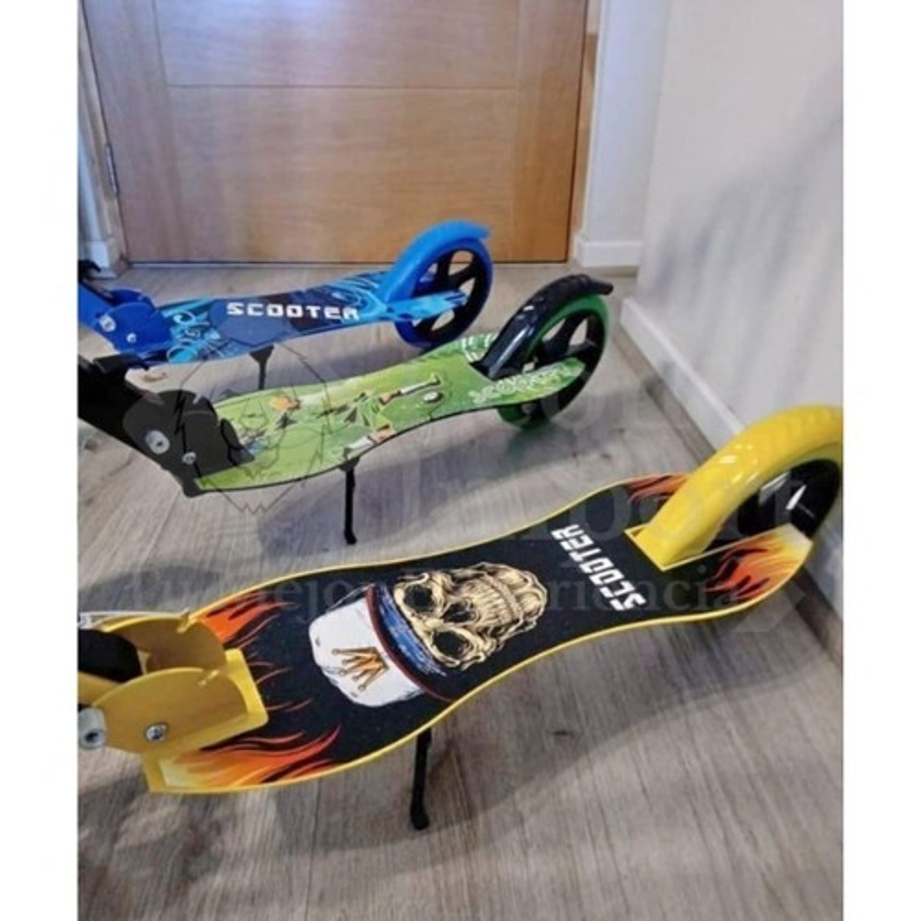 Scooter Metálico Edad 8 A 17 Resistente Ajustable Unisex 13