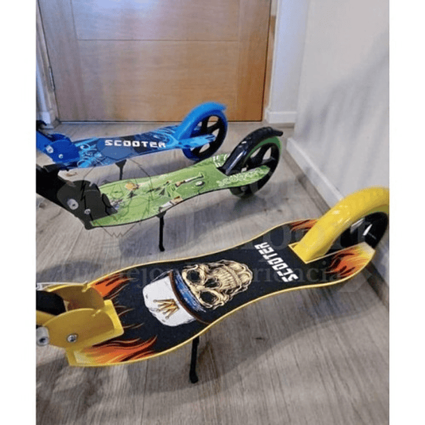 Scooter Metálico Edad 8 A 17 Resistente Ajustable Unisex 13