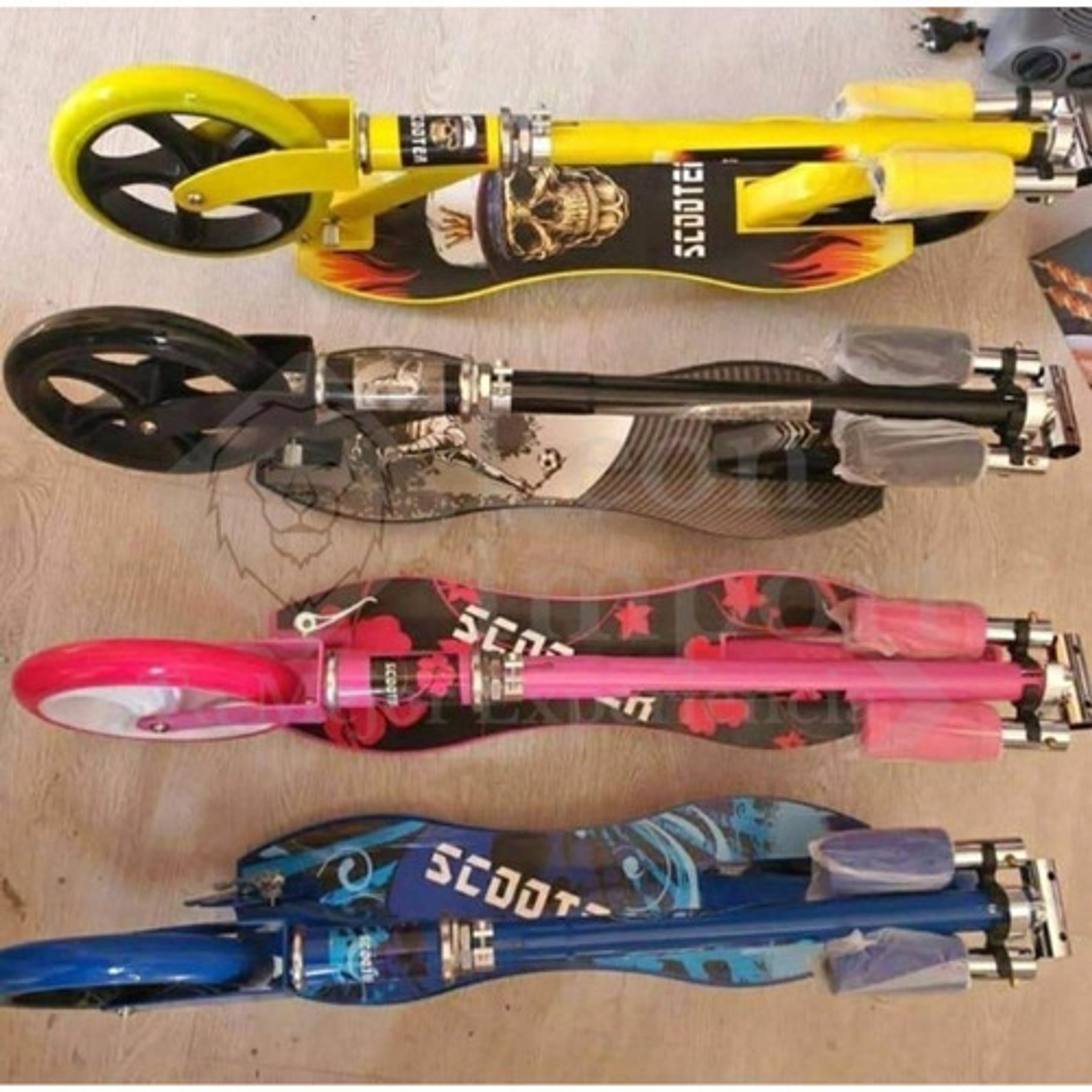 Scooter Metálico Edad 8 A 17 Resistente Ajustable Unisex 20