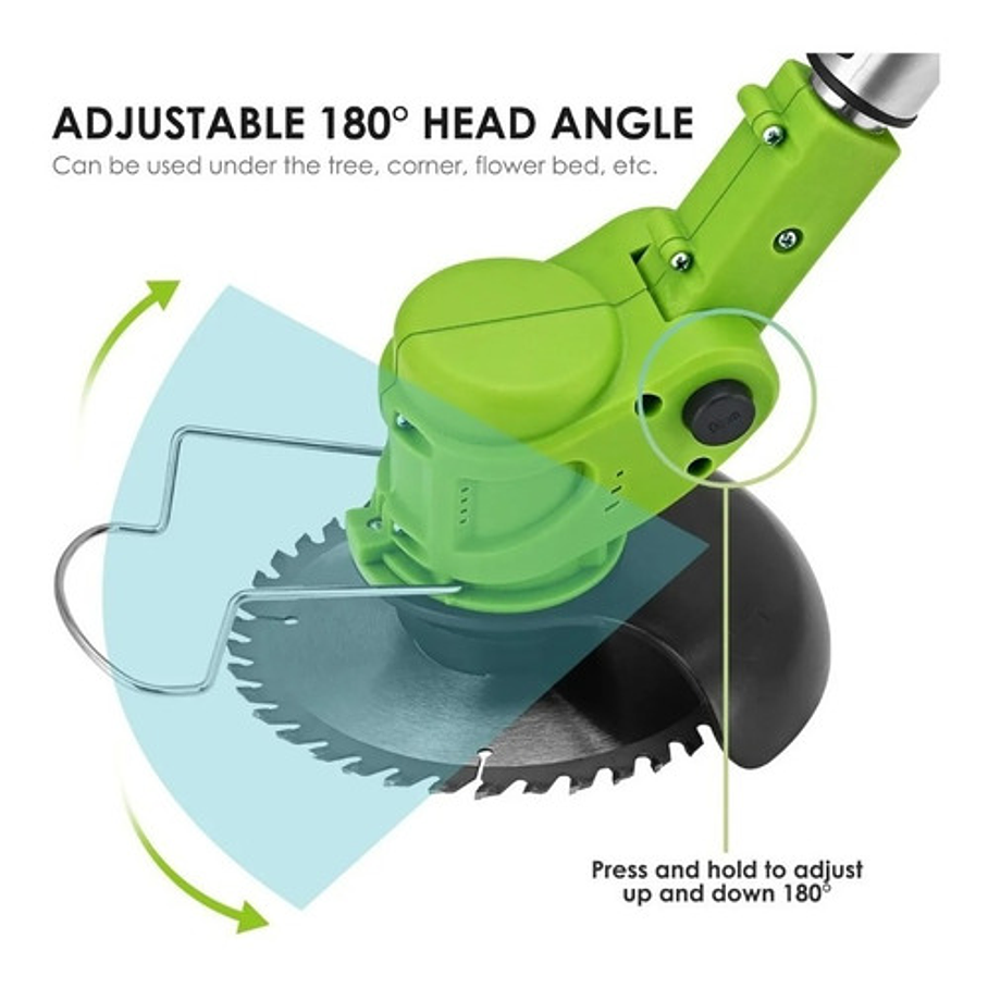 Cortadora De Pasto Inalámbrica Baterias Y Accesorios 3