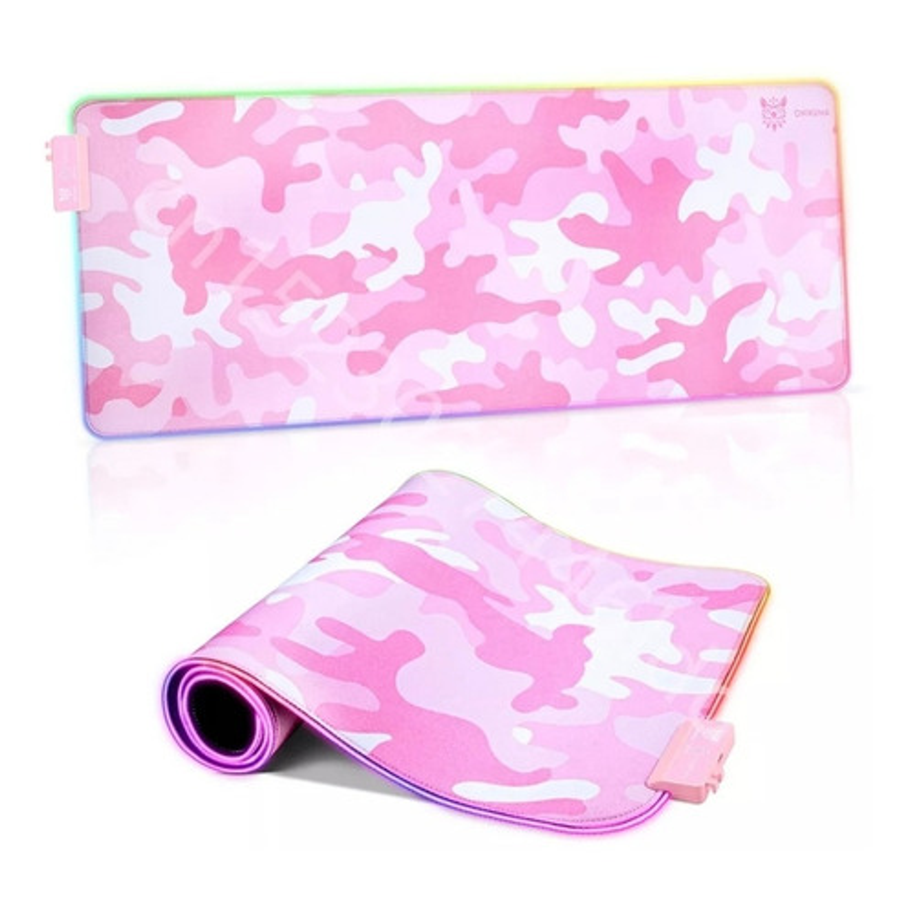 Mousepad Onikuma G5  Rosada Con Luces Rgb 80x30 2