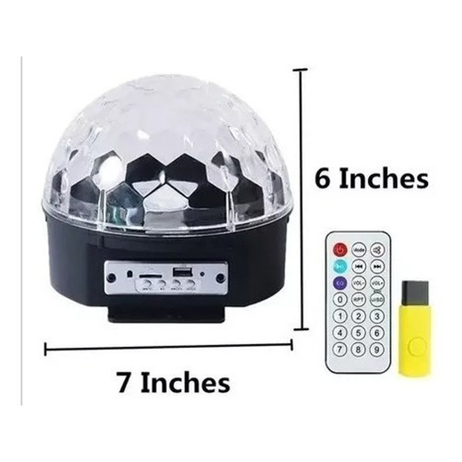 Reproductor Mp3 Bola Mágica De Luz Led Bluetooth 4