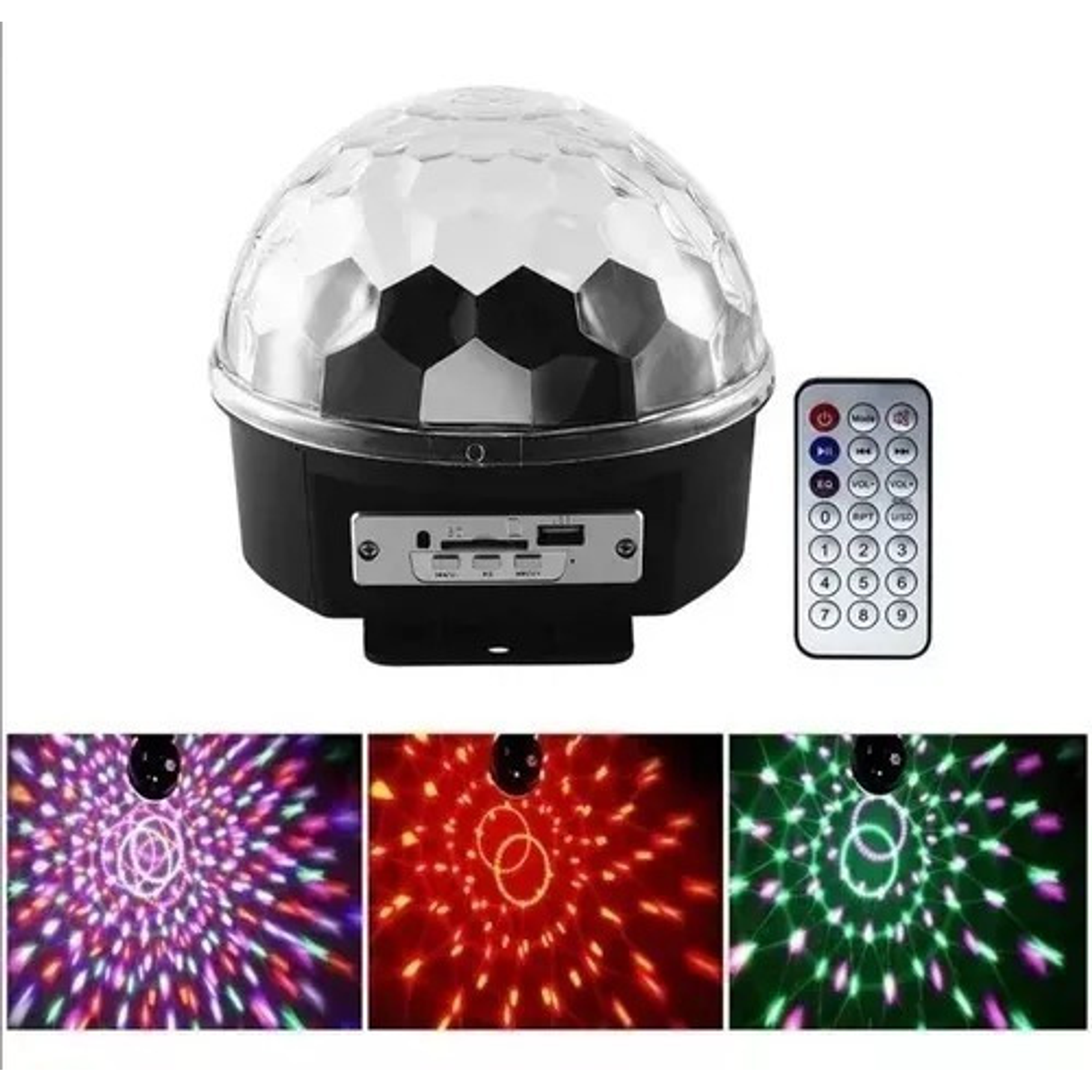 Reproductor Mp3 Bola Mágica De Luz Led Bluetooth 6