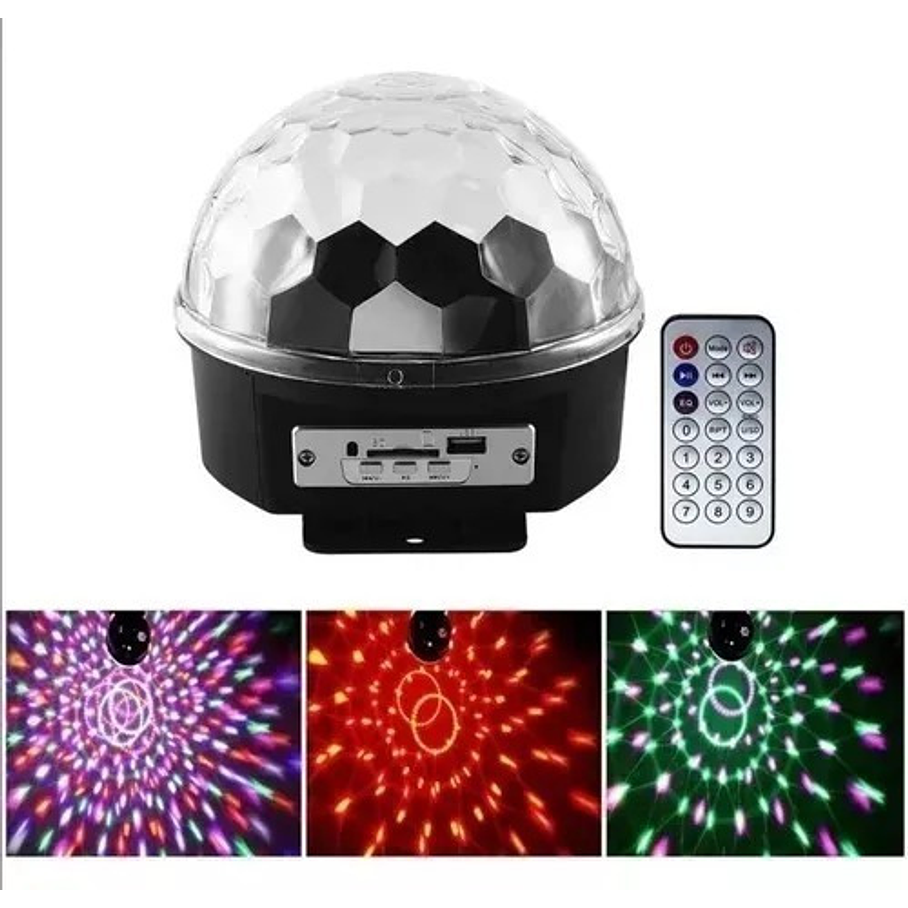 Reproductor Mp3 Bola Mágica De Luz Led Bluetooth 6