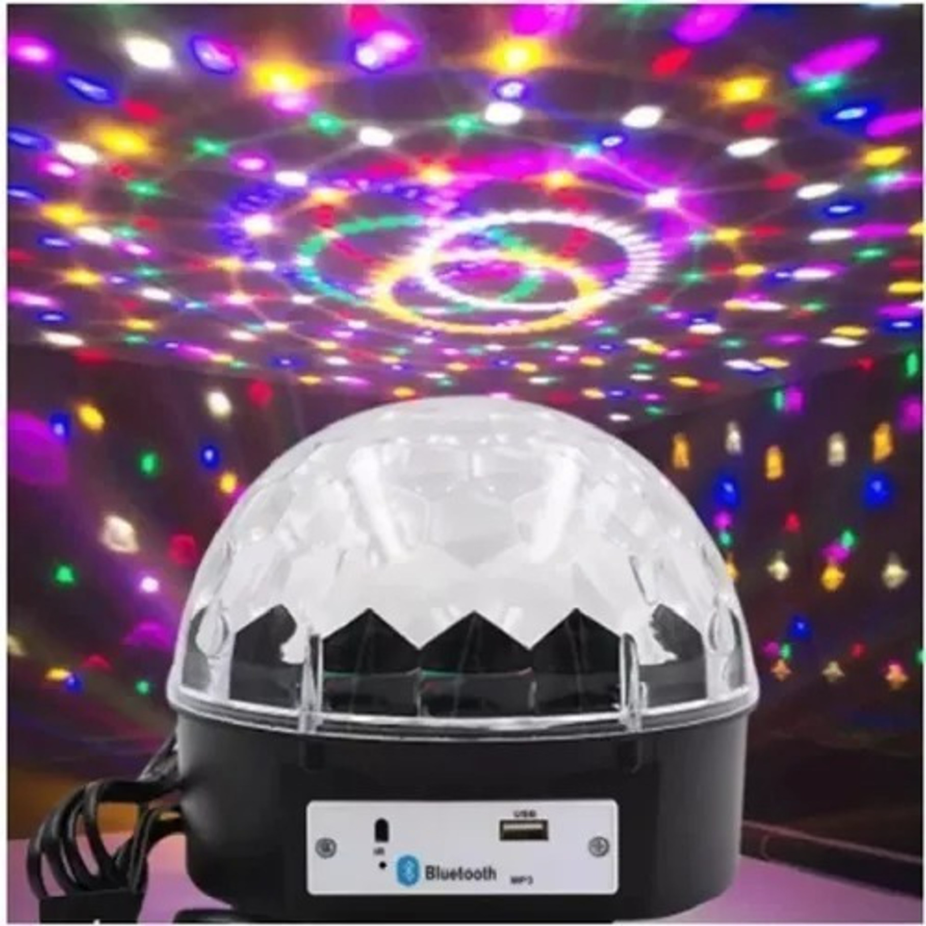 Reproductor Mp3 Bola Mágica De Luz Led Bluetooth 7