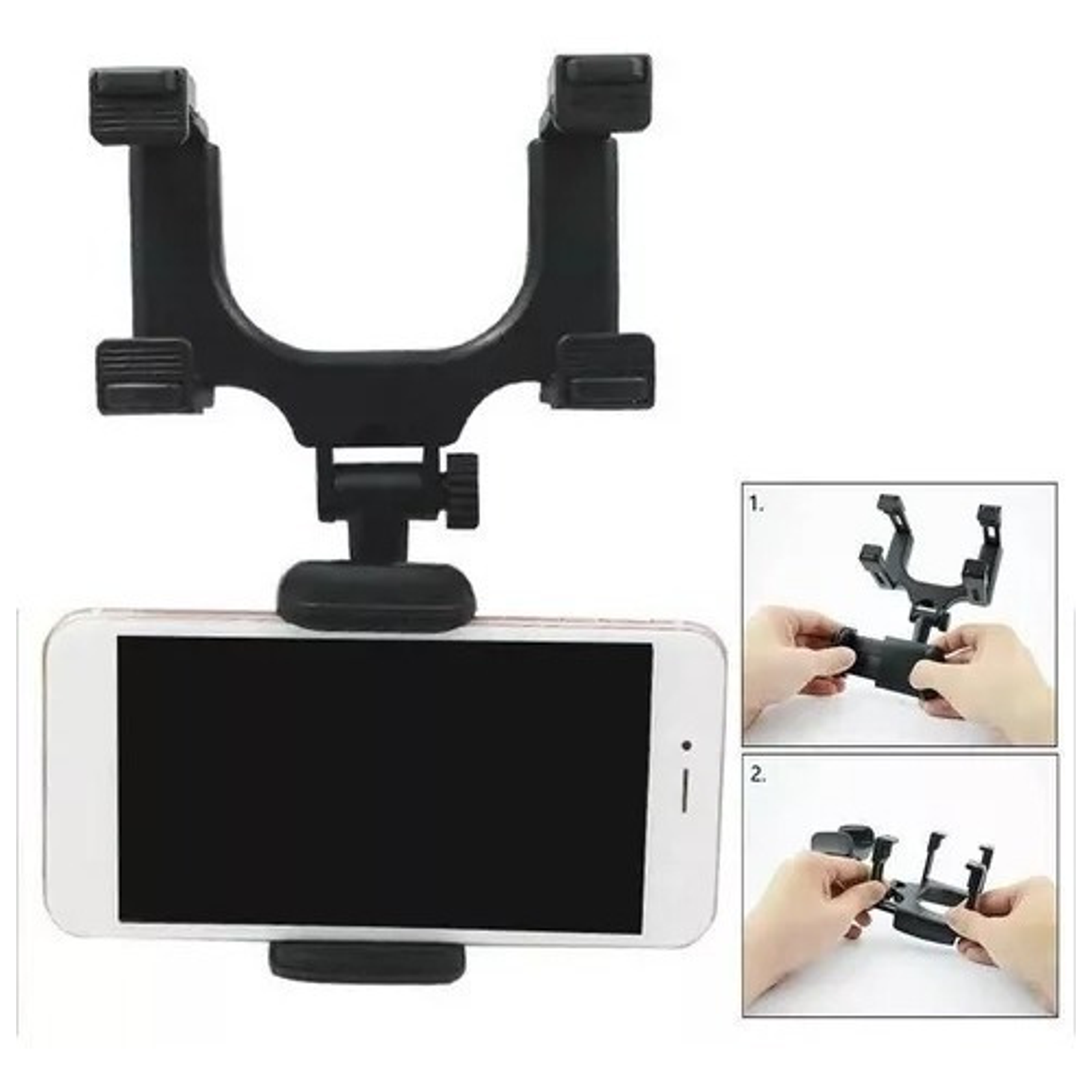 Soporte Celular Auto Porta Espejo Retrovisor Giro De Soporte 2