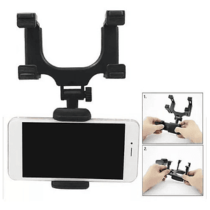 Soporte Celular Auto Porta Espejo Retrovisor Giro De Soporte