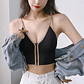 Crop Top Sujetador Con Cremallera Brasier Top Deportivo  - Miniatura 5