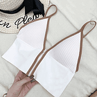 Crop Top Sujetador Con Cremallera Brasier Top Deportivo  10