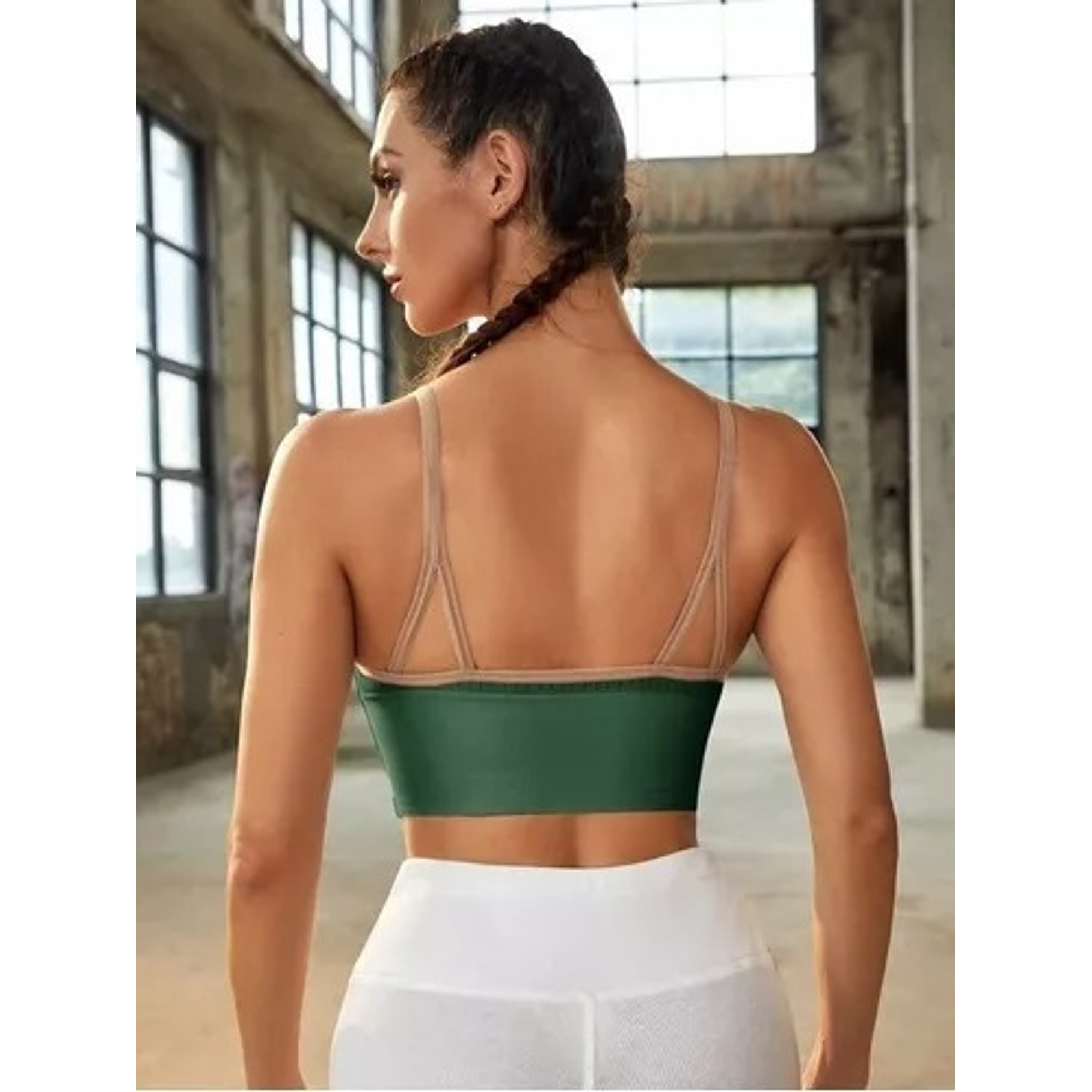 Crop Top Sujetador Con Cremallera Brasier Top Deportivo  23