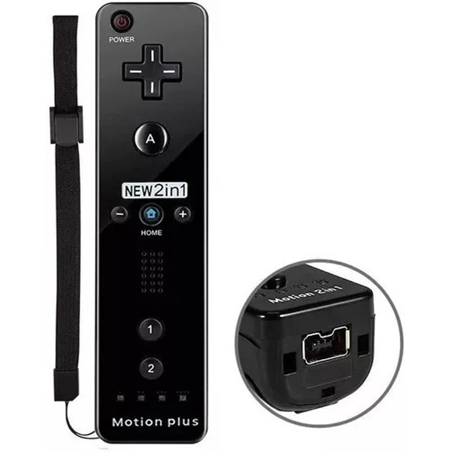 Joystick Para Wii Negro Control Wii Wiimote Mando Wii + Nunchuk 1