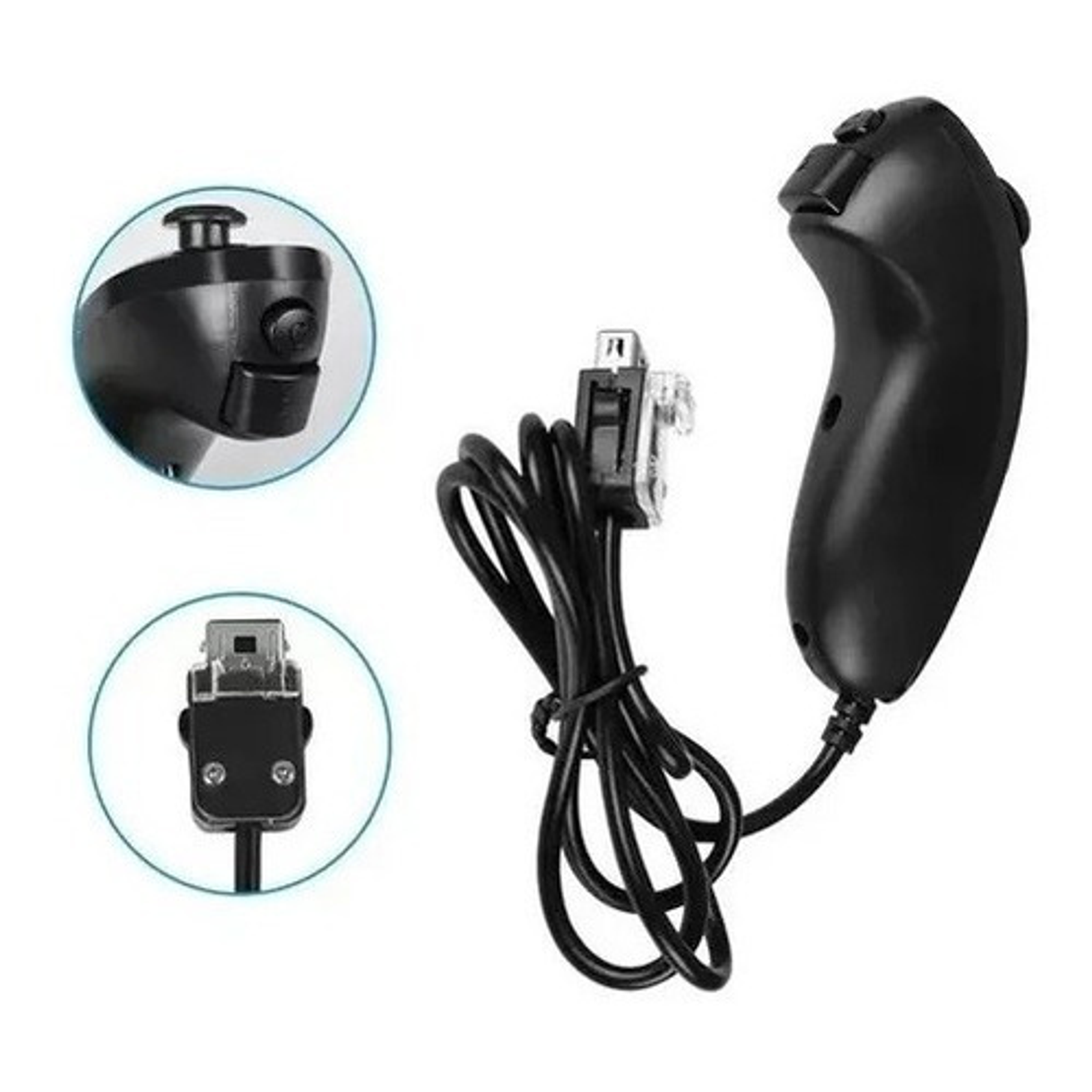 Joystick Para Wii Negro Control Wii Wiimote Mando Wii + Nunchuk 5