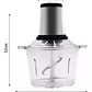 Procesador Picador Electrico Carne Alimentos De Vidrio 2l - Miniatura 3