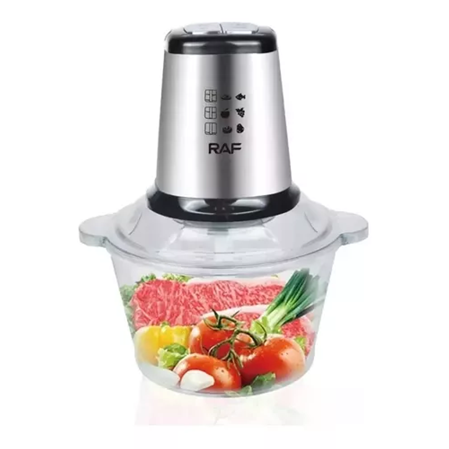 Procesador Picador Electrico Carne Alimentos De Vidrio 2l 1