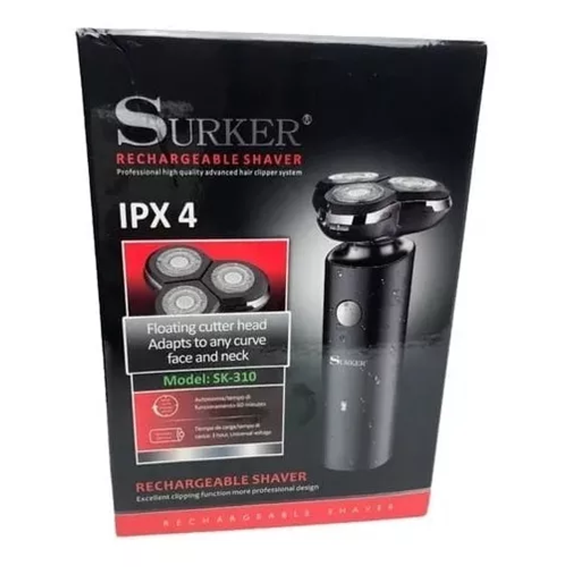 Maquina Para Afeitar Rasurar Recargable Surker Sk-310 4