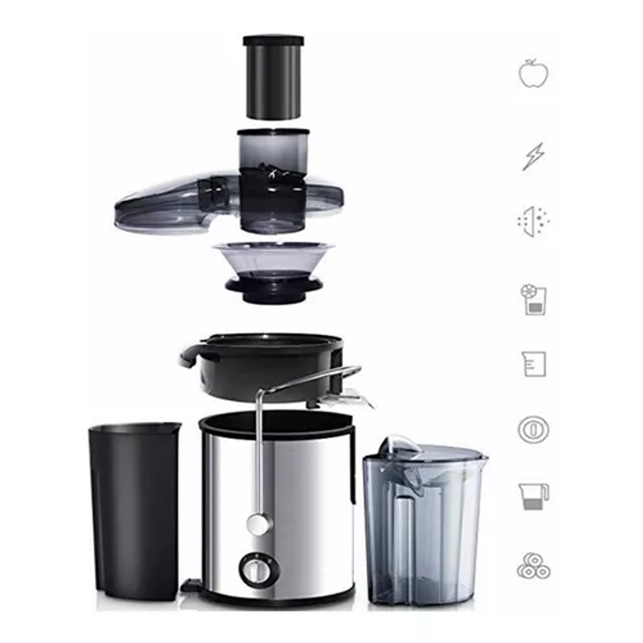 Extractor De Jugos Saca Verduras Frutas Eléctrico RAF 800W 7