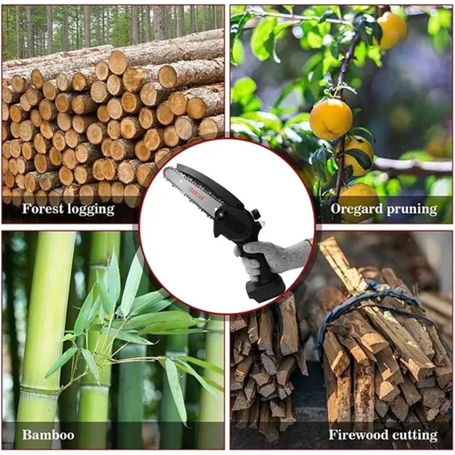 Mini Motosierra Eléctrica Inalámbrica Pequeña De 6 Pulgadas 3