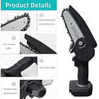 Mini Motosierra Eléctrica Inalámbrica Pequeña De 6 Pulgadas 4