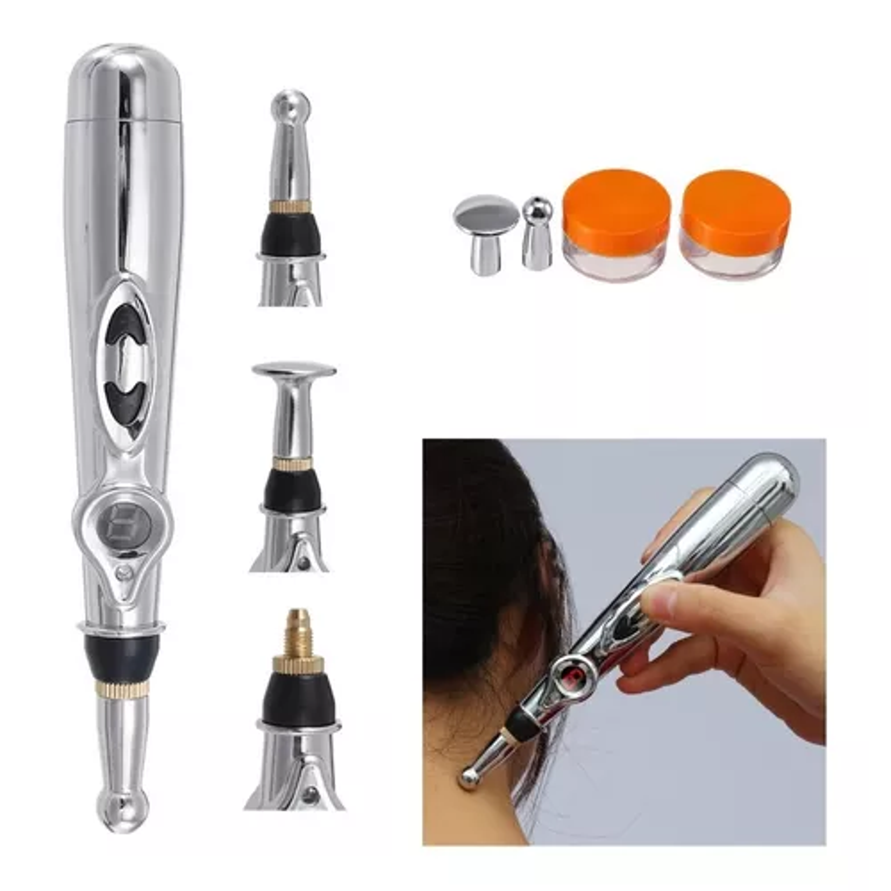 Lapiz Masajeador Acupuntura Portatil Masajeador Electrico 2