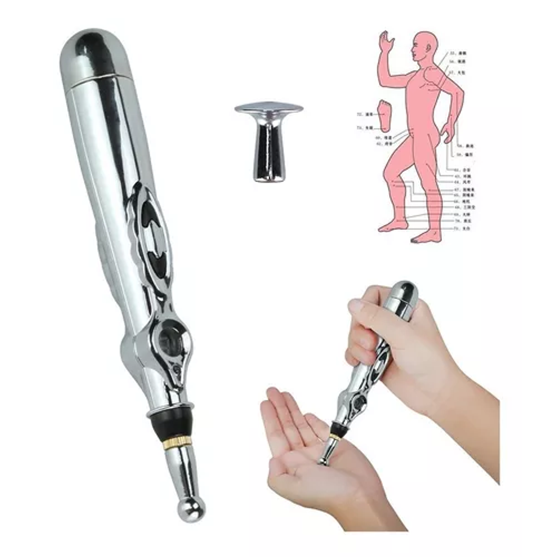 Lapiz Masajeador Acupuntura Portatil Masajeador Electrico 5