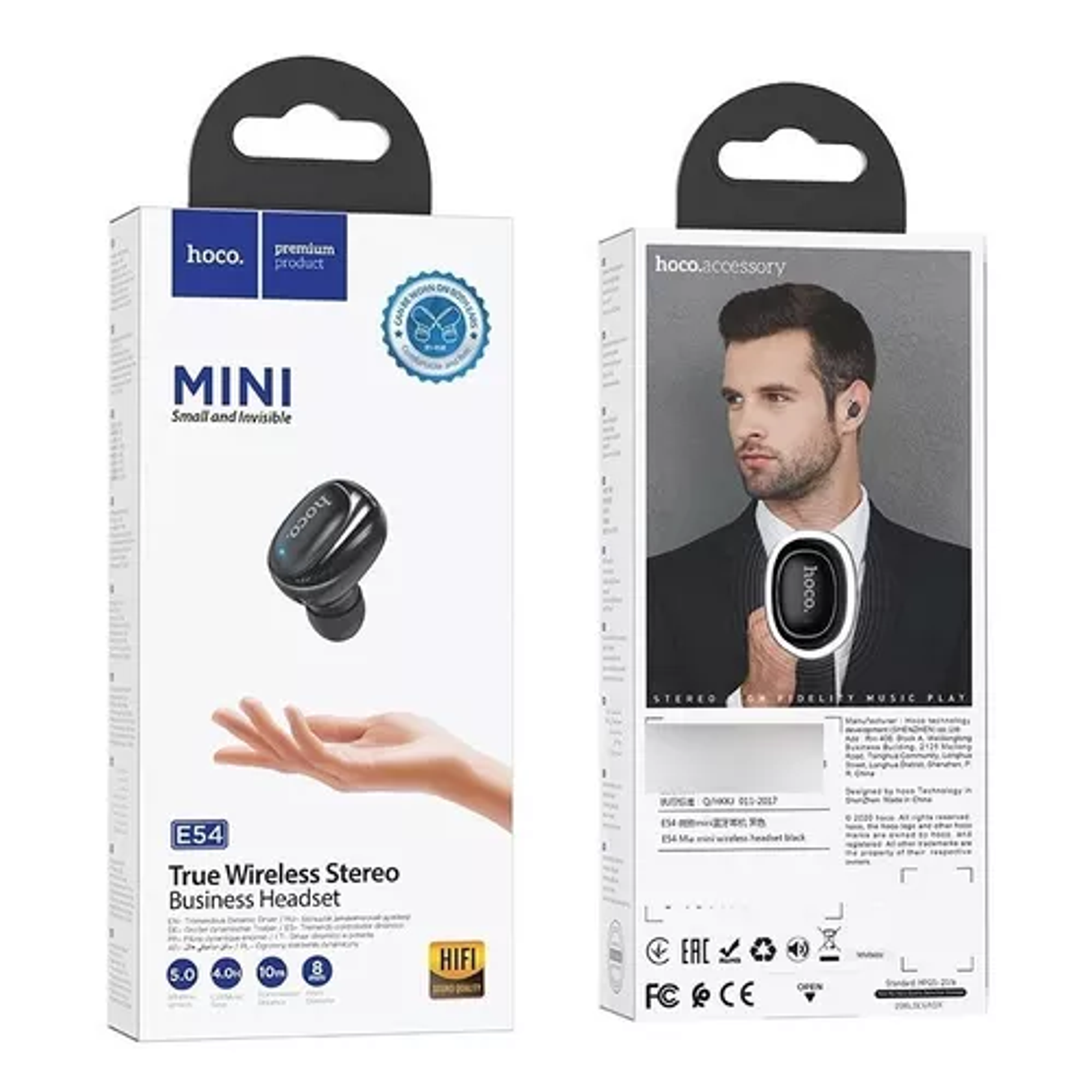 Mini Auricular Hoco Bluetooth 5.0 4hrs Continuas De Uso 3