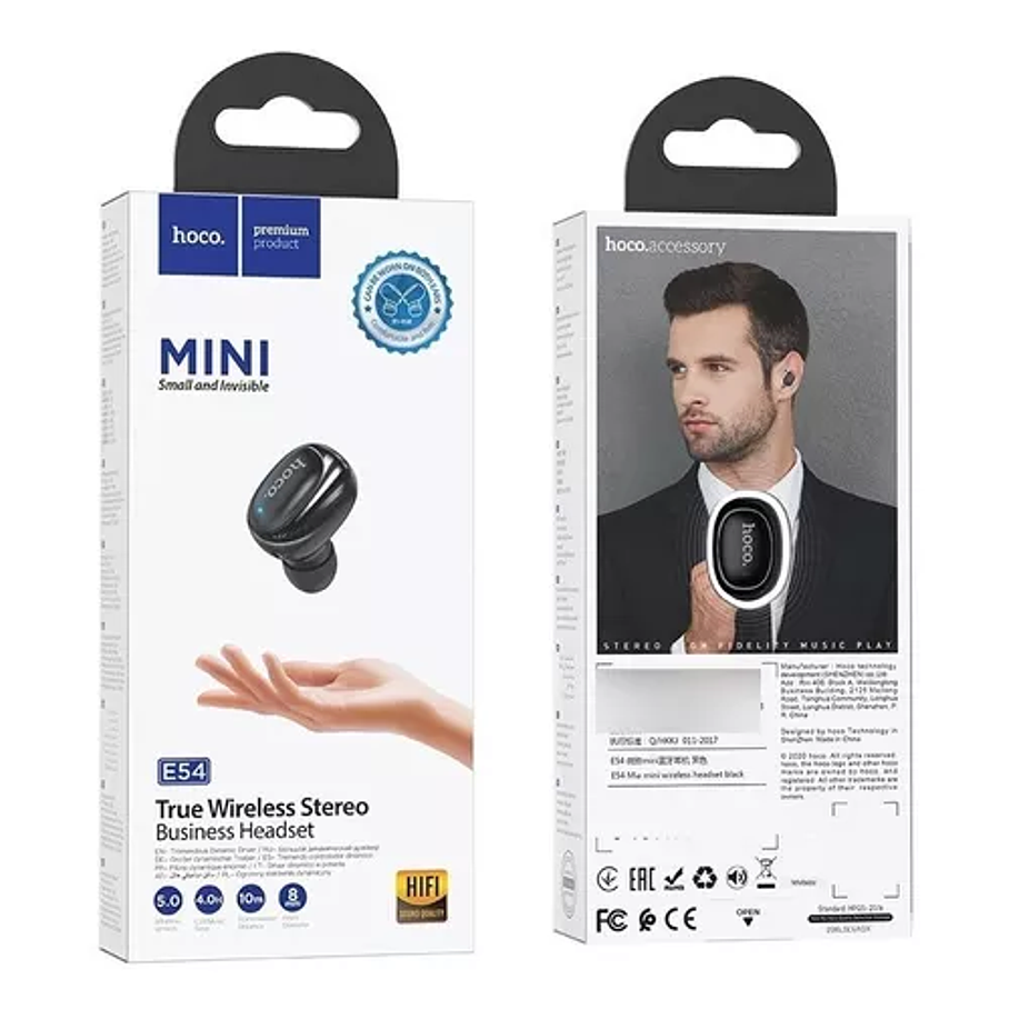 Mini Auricular Hoco Bluetooth 5.0 4hrs Continuas De Uso 3