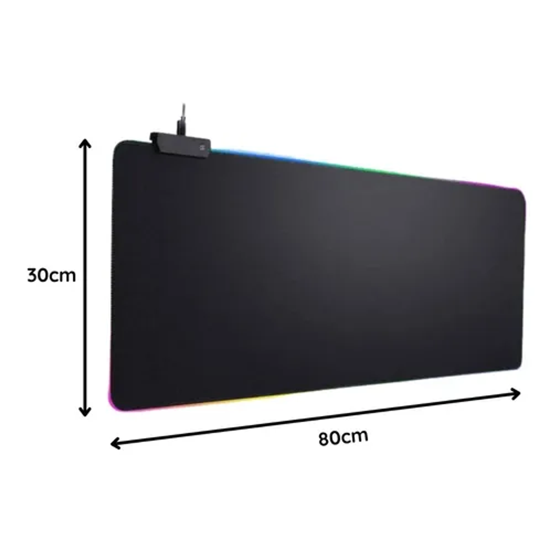 Mouse Pad Alfombrilla Antideslizante Y Luz Led Rgb Gamer 80x30 4