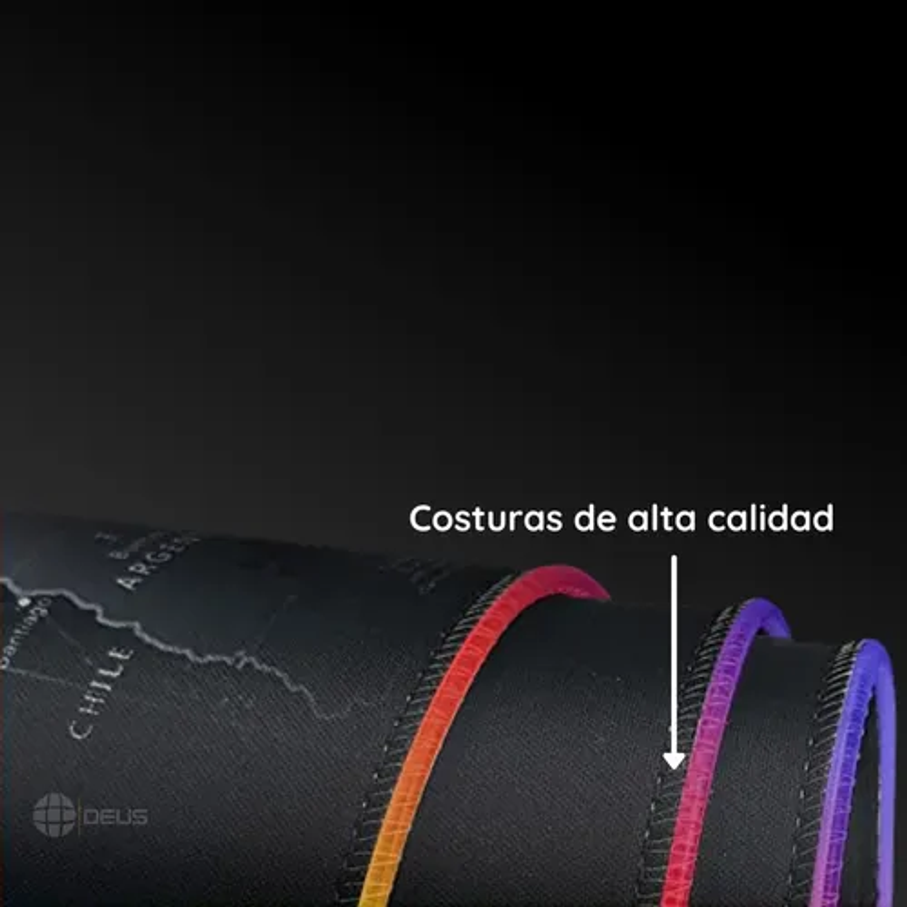 Mouse Pad Alfombrilla Antideslizante Y Luz Led Rgb Gamer 80x30 7