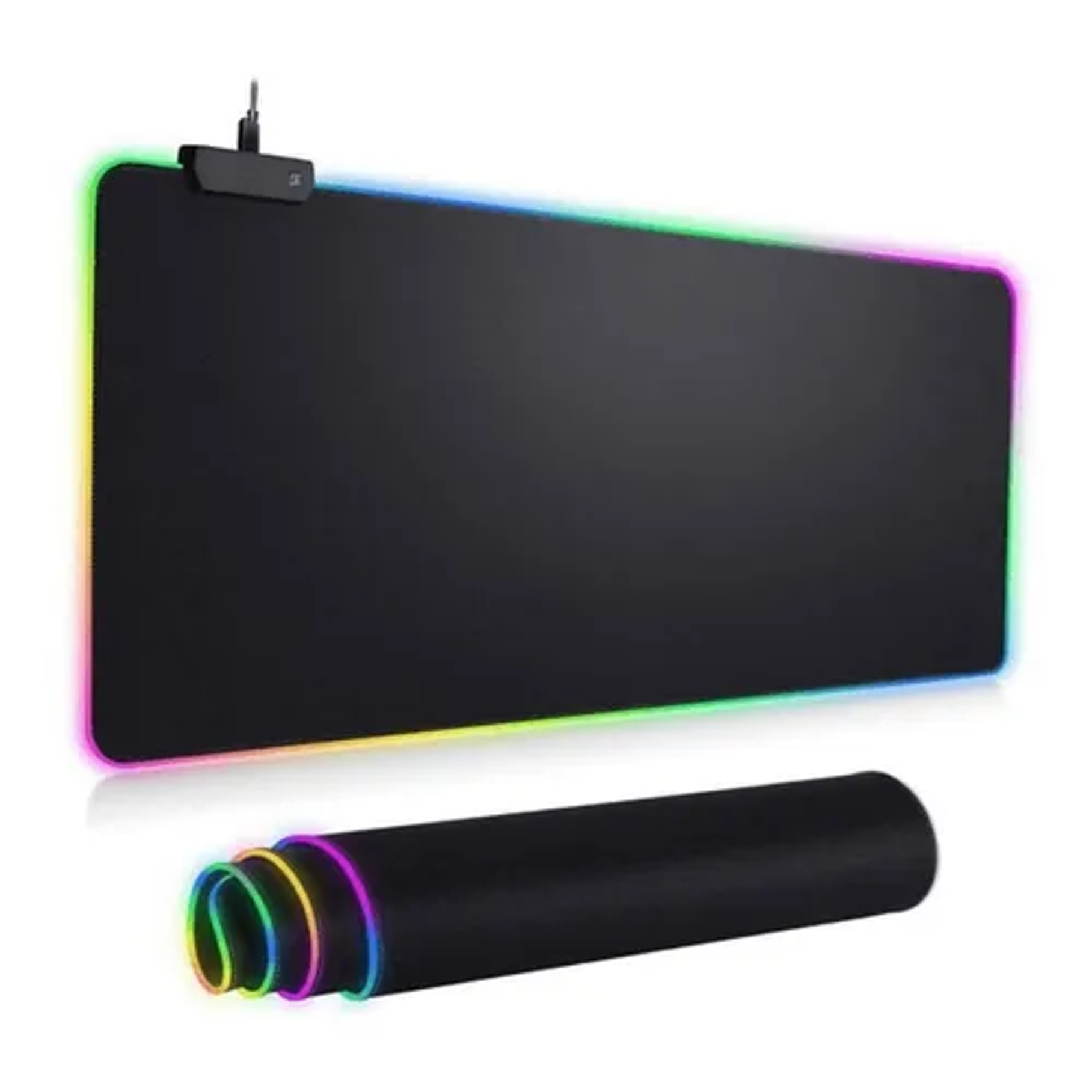 Mouse Pad Alfombrilla Antideslizante Y Luz Led Rgb Gamer 80x30 2