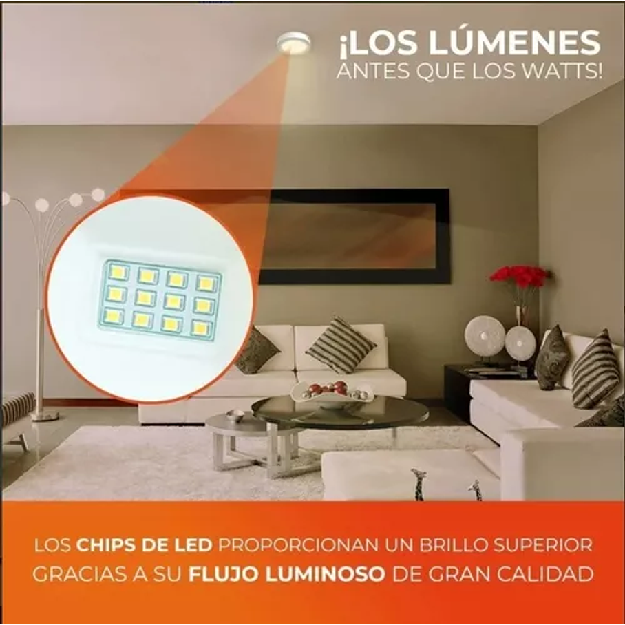 Lámparas Para Techo Led Blanco 18w Luz Suave Cálida Completa 3