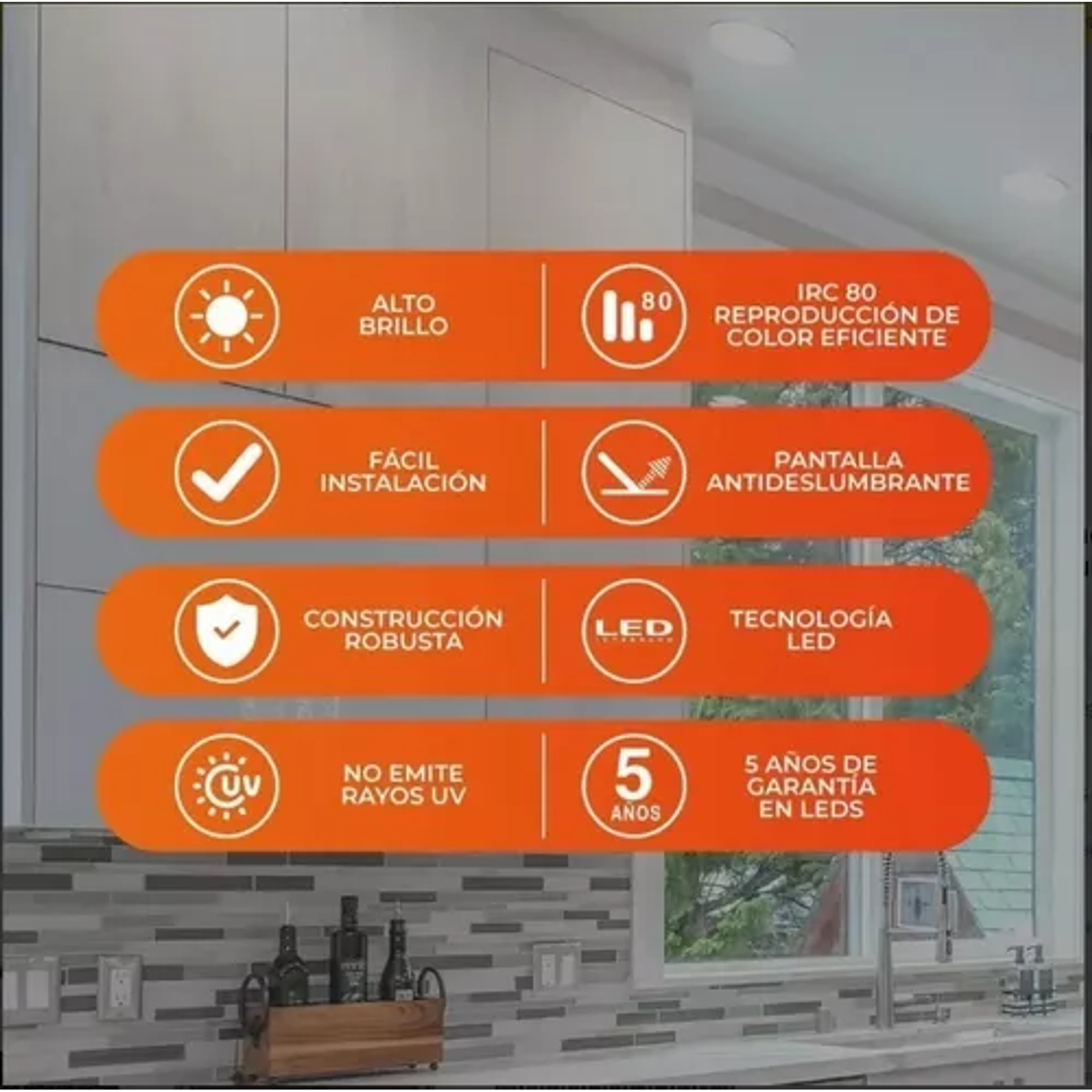 Lámparas Para Techo Led Blanco 18w Luz Suave Cálida Completa 4