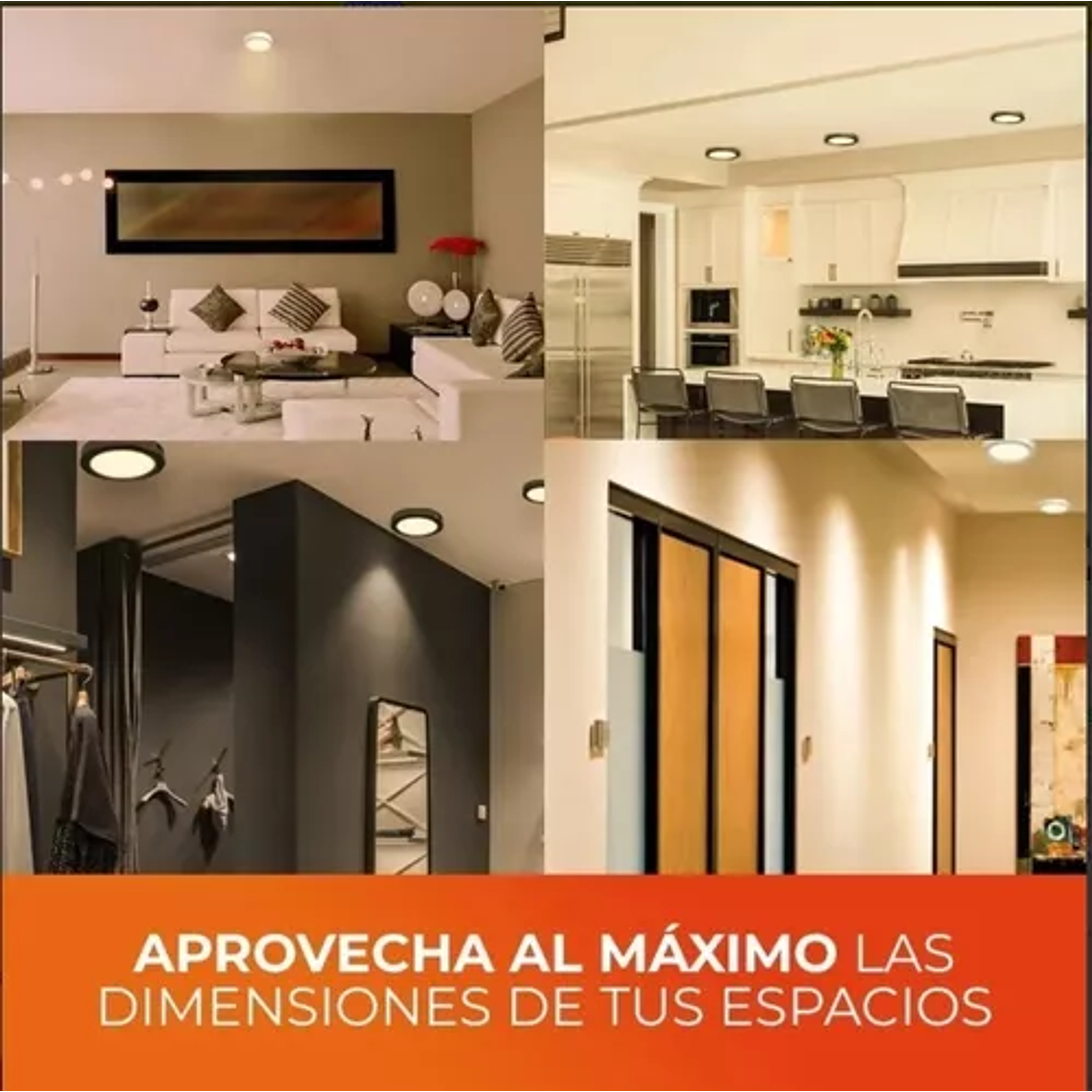 Lámparas Para Techo Led Blanco 18w Luz Suave Cálida Completa 5