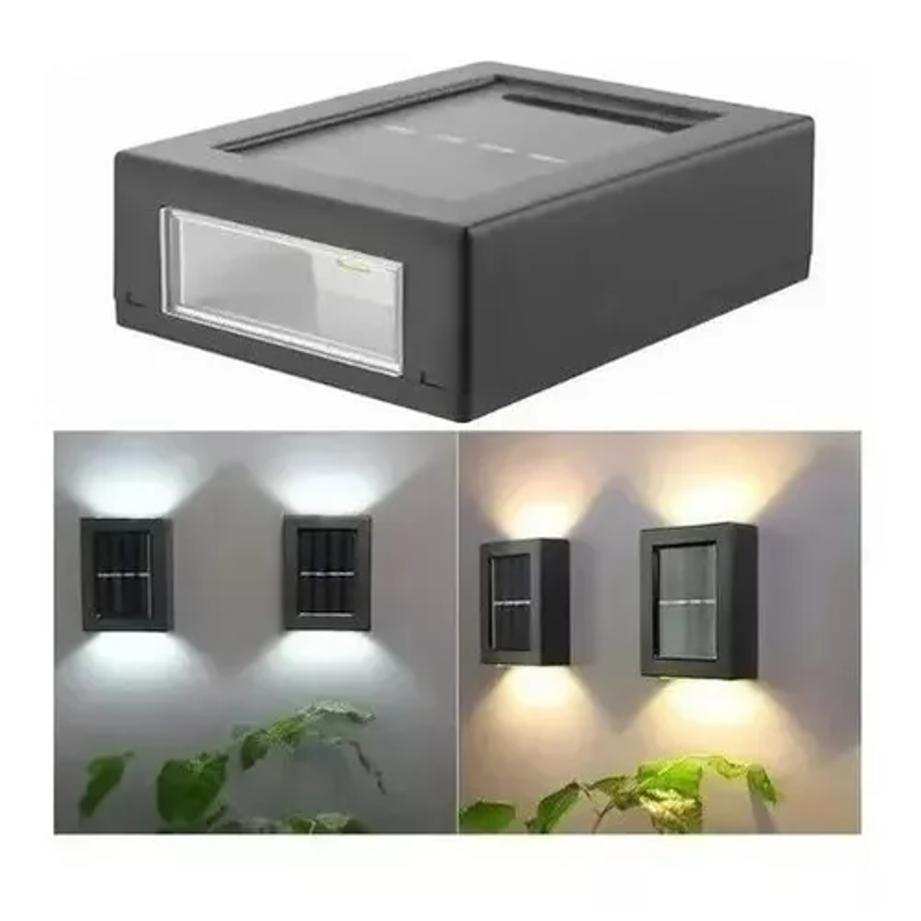 Pack 2 Lampara Solar de Pared Jardín Exterior  9