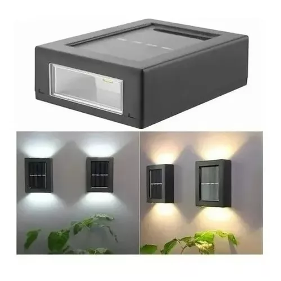 Pack 2 Lampara Solar de Pared Jardín Exterior  9
