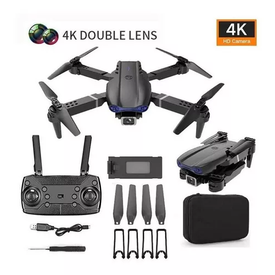 Mini Drone 4k Profesional Dual Cámara Wifi E99 Dron Diversión Cámara Control Móvil  1